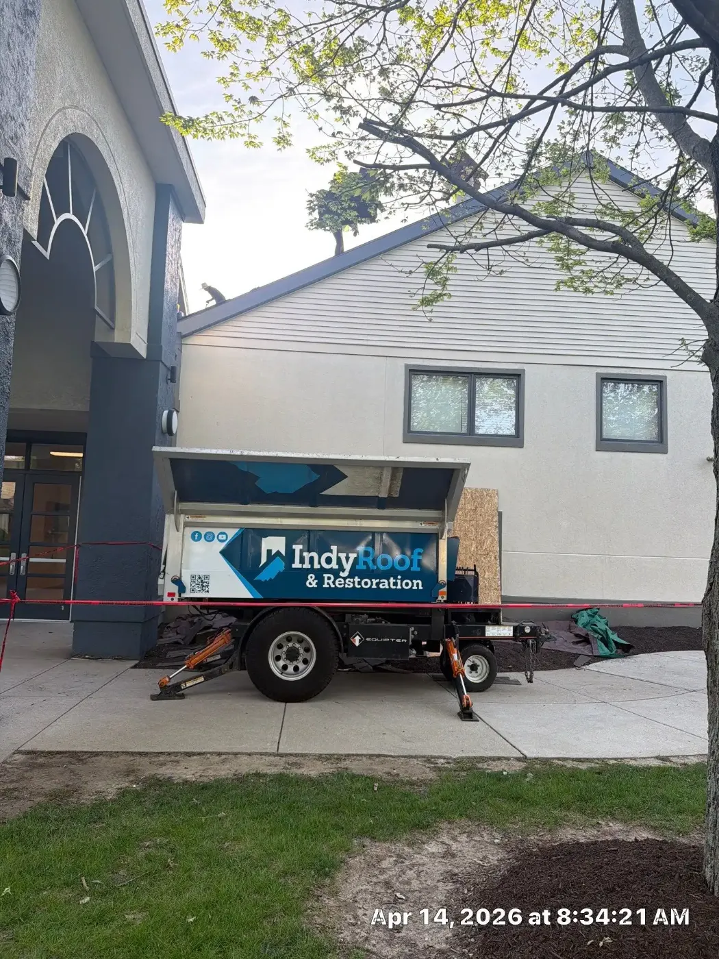 Tarping and dry-in on a Gosport commercial roof
