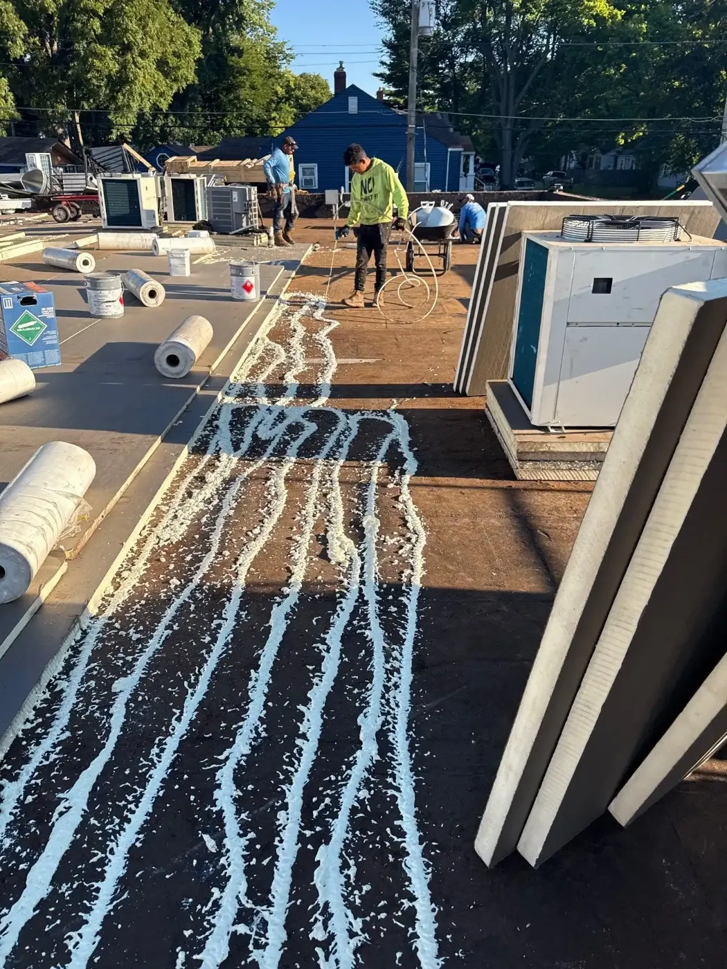 Commercial roof inspection documented in Gosport